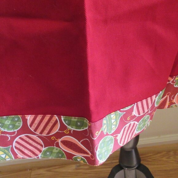 NWOT! Christmas Apron One Size Fits Most, Red w/Ornaments and Naughty or Nice? - Picture 5 of 7
